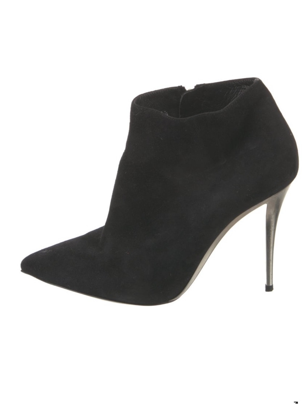 Ralph Lauren Black Suede Pointed Ankle Bootie